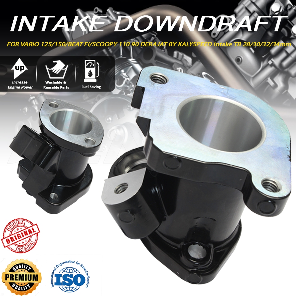 INTAKE DOWNDRAFT  90° VARIO 125/150/BEAT FI/SCOOPY 110 90 DERAJAT BY  Intake TB 28/30/32/34mm