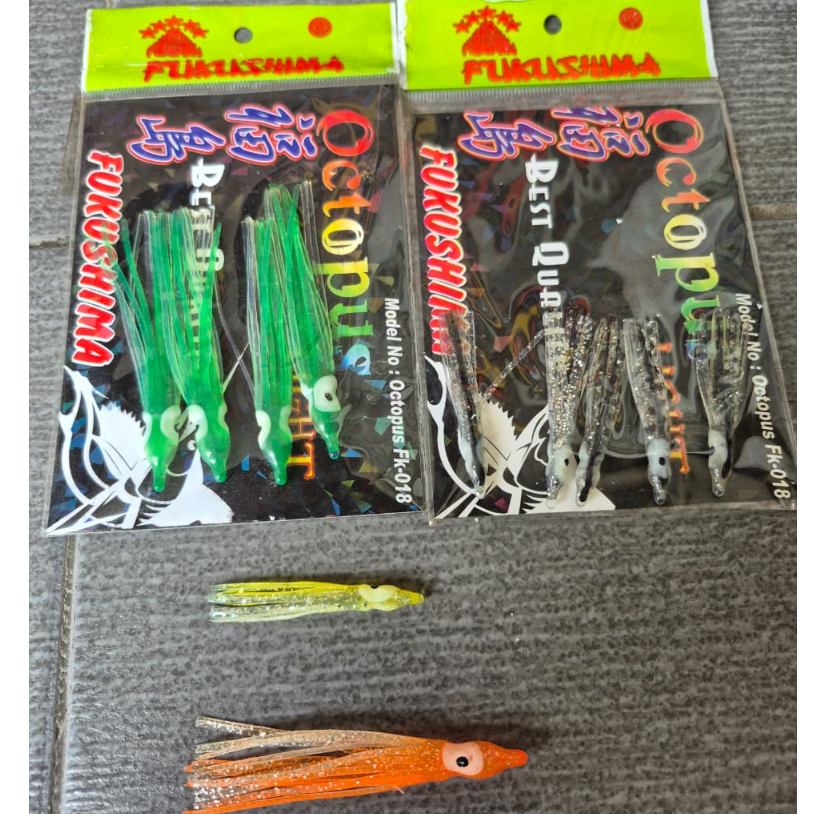 Umpan Pancing Soft Lure Octopus Umpan Cumi Karet Glow In Dark Umpan Squid