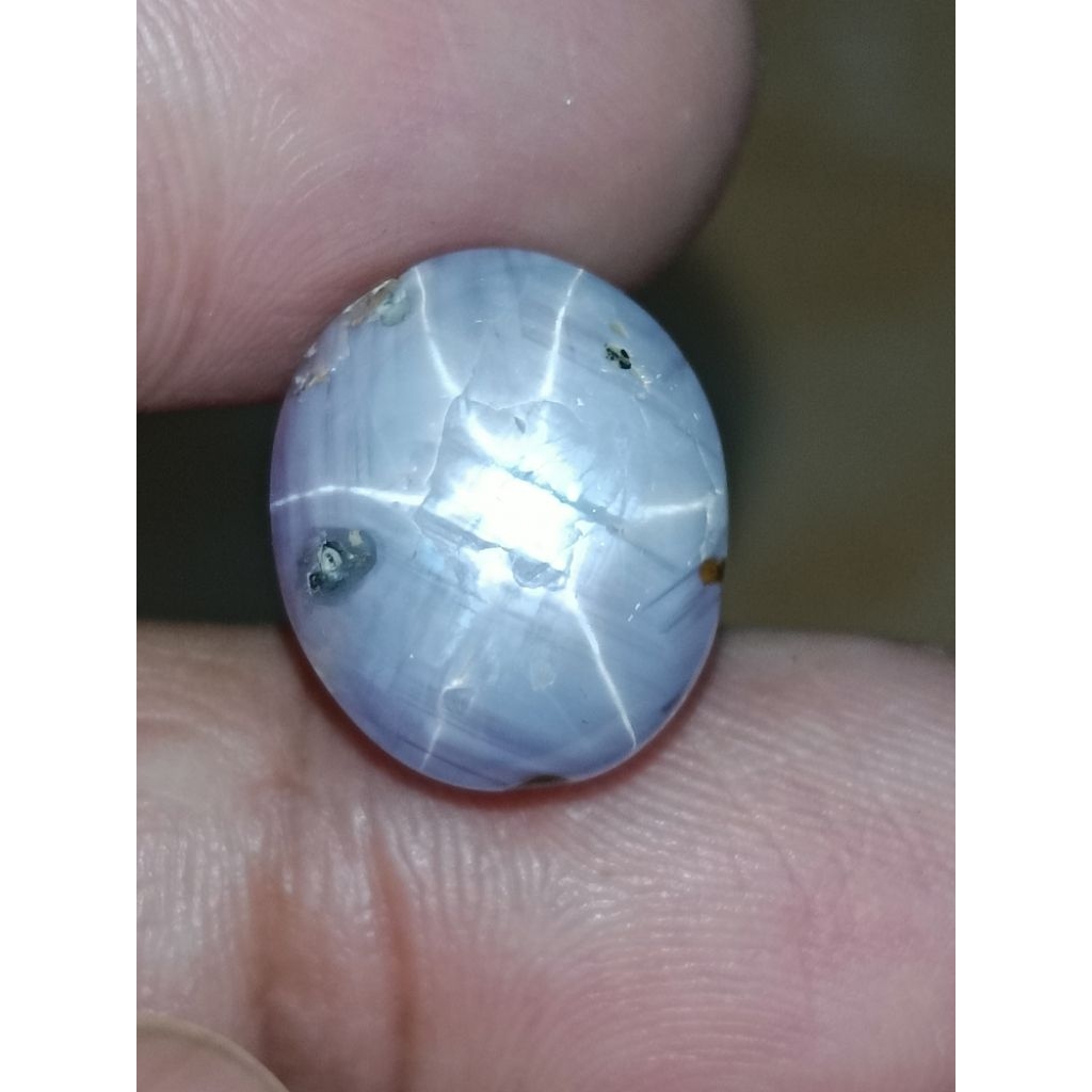 Natural Star Purple Sapphire Ceylon 22 ct Jumbo memo MRI safir Srilanka Ster Bagus
