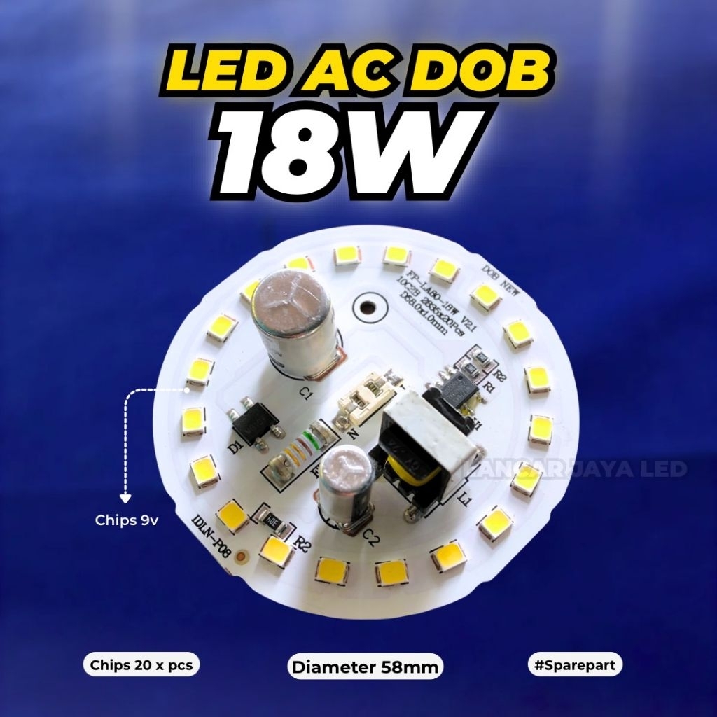 PCB LED DOB 18w TRAVO ~Lancar Jaya Led~