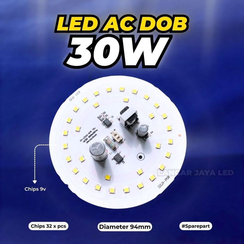 Apapuuuun Pcb Led Ac Dob Lengkap 5W,5W(Kecil),7W,9W,12W,15W,18W,24W,28W,25W,40W,50W