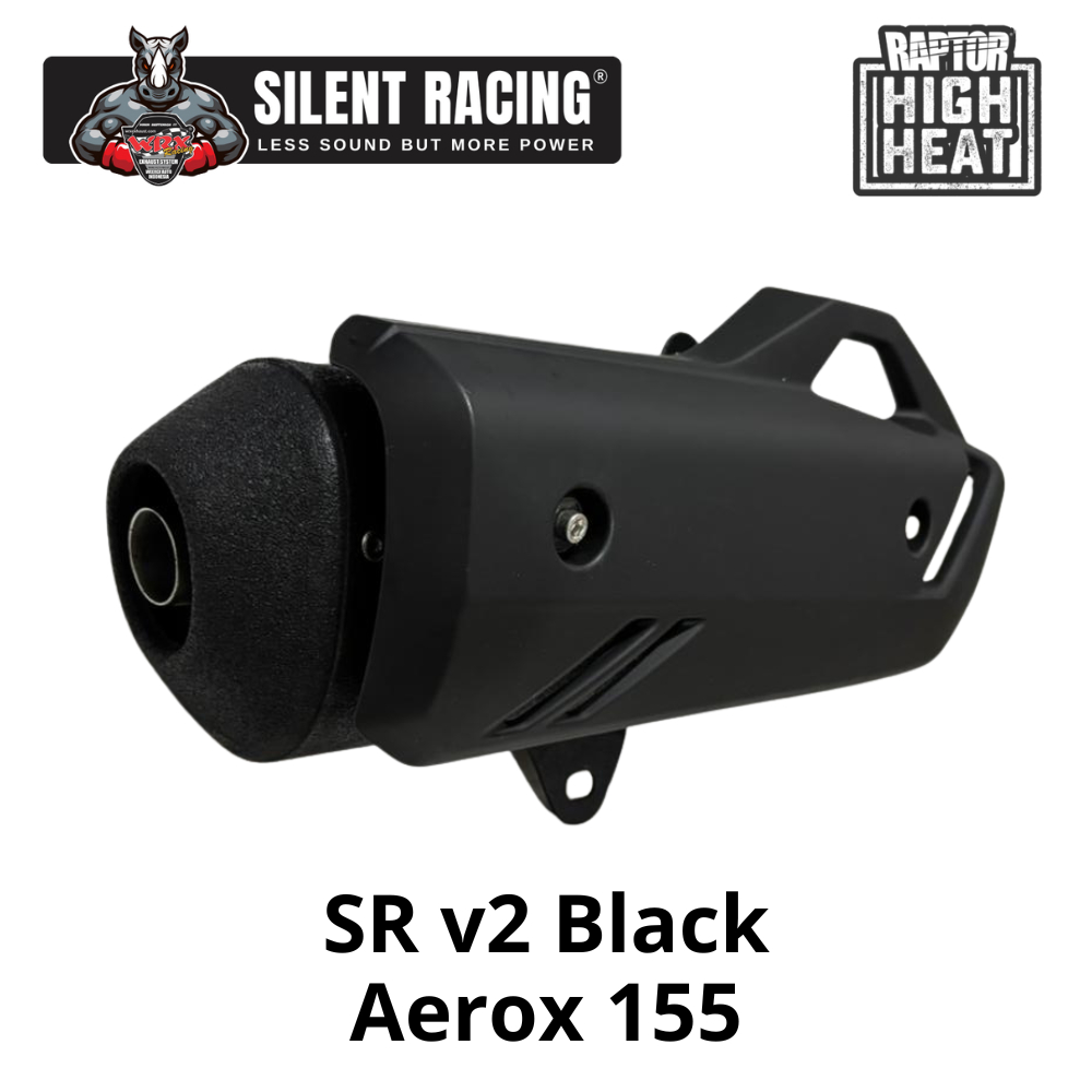 Knalpot WRX SR v2 Black Yamaha Aerox155