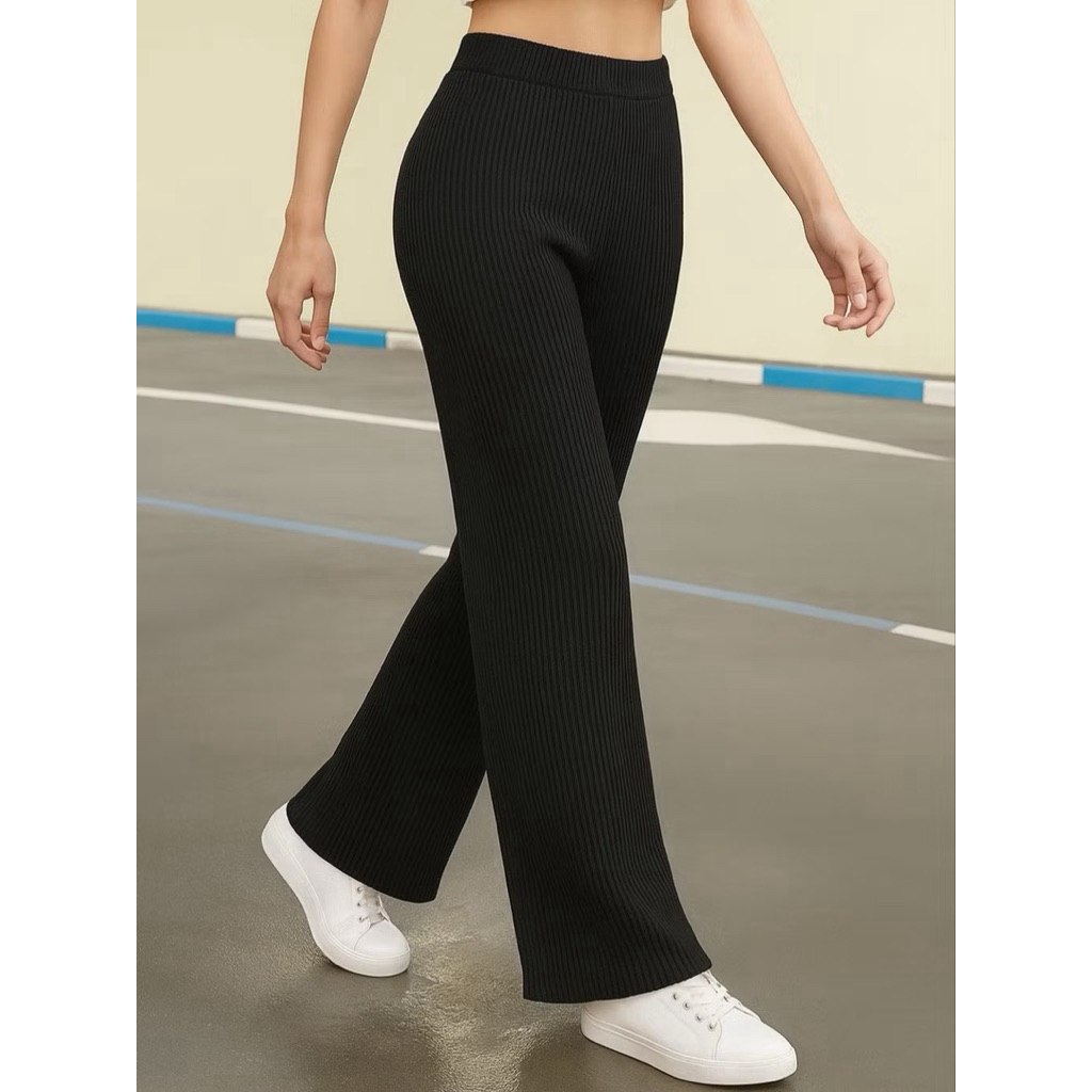 Celana Kulot Knit Rib Premium / Celana Kulot Jumbo Bigsize / Celana Kulot Uniqlo