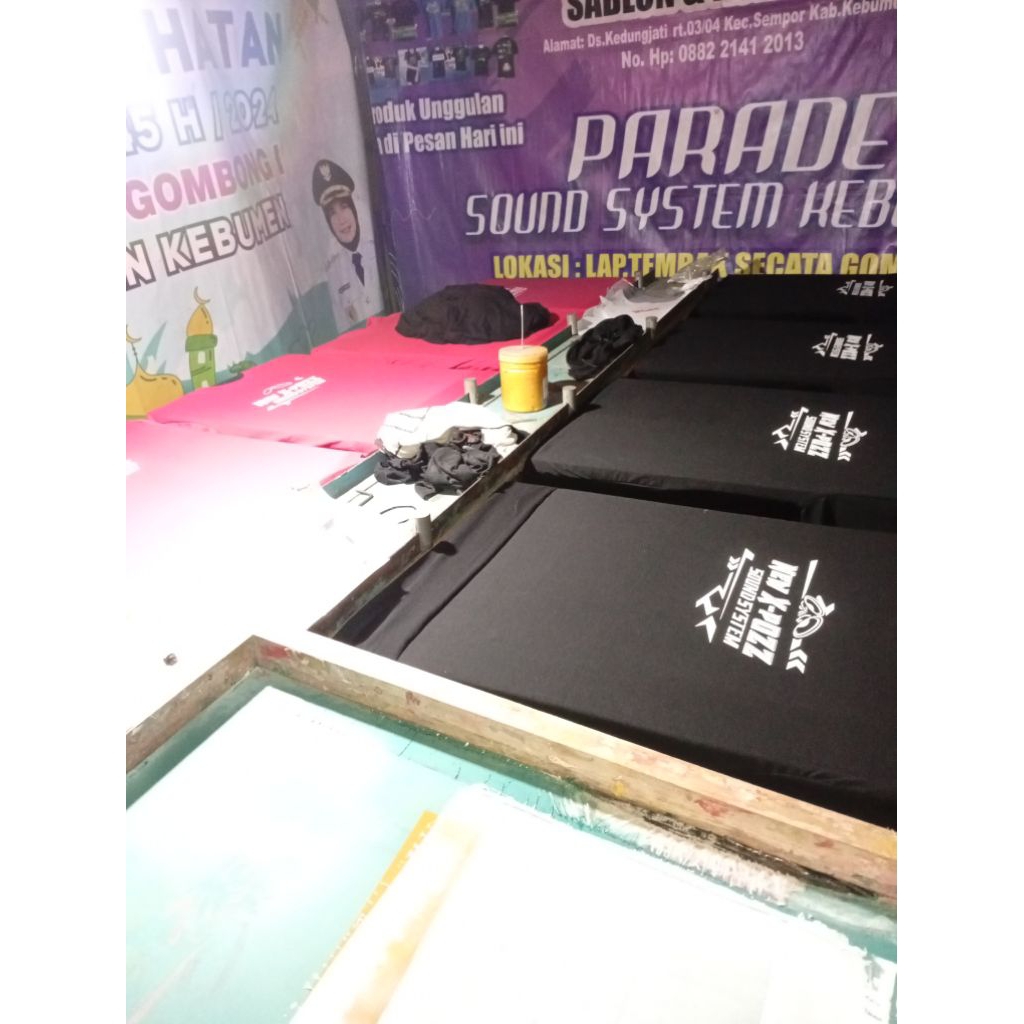 jasa sablon custom kaos sablon plastisol/dtf