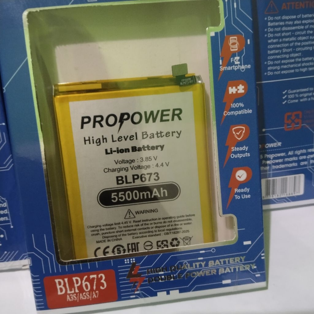 BATERAI BATRE BATRAI DOUBLE POWER OPPO A3Ss/A5s/BATERAI OPPO BLP673 PRO POWER