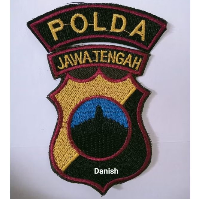 BET BORDIR LOGO LAMBANG POLDA JAWA TENGAH.POLDA JATENG