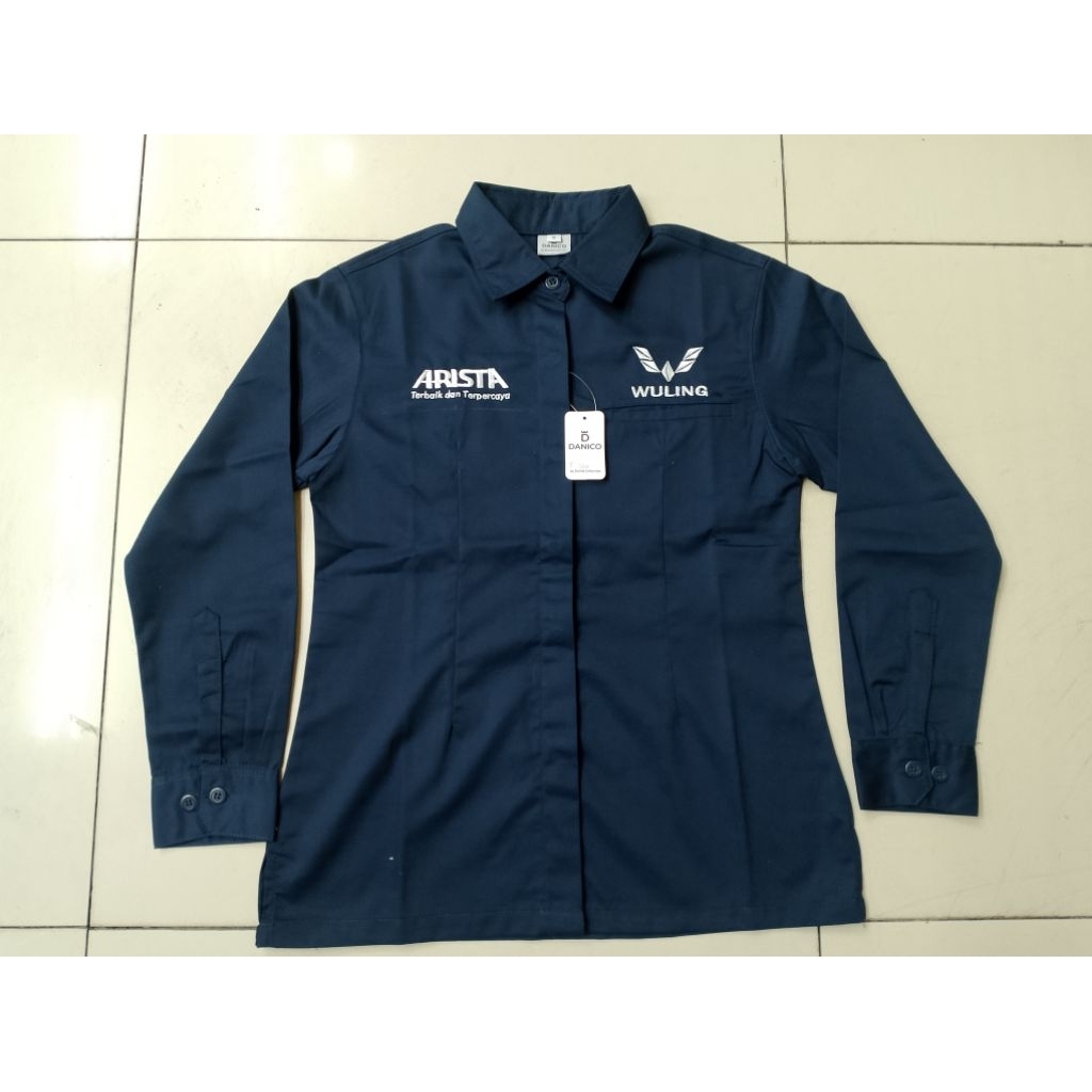 Kemeja Wanita Wuling Arista Seragam Arista Nevy Panjang