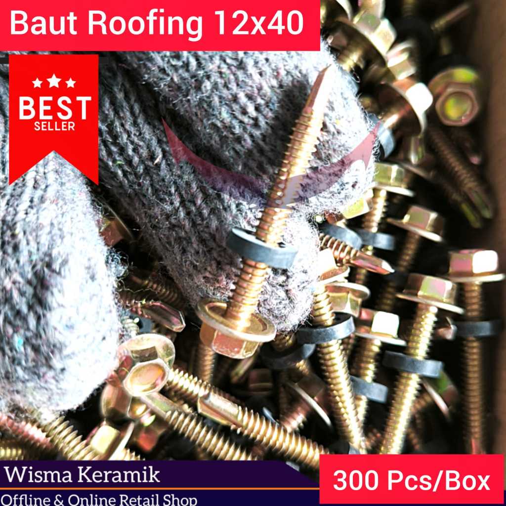 Baut roofing 12 per box/baut roofing 12x70 cm, 12x40 cm, per kotak/baut baja ringan