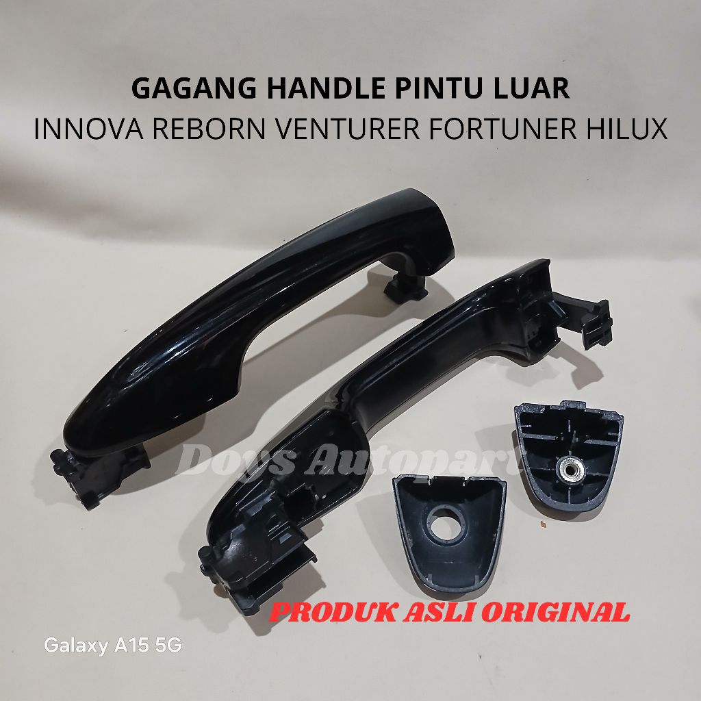 Gagang anak kunci handle pintu luar warna hitam mobil toyota innova reborn venturer fortuner hilux h