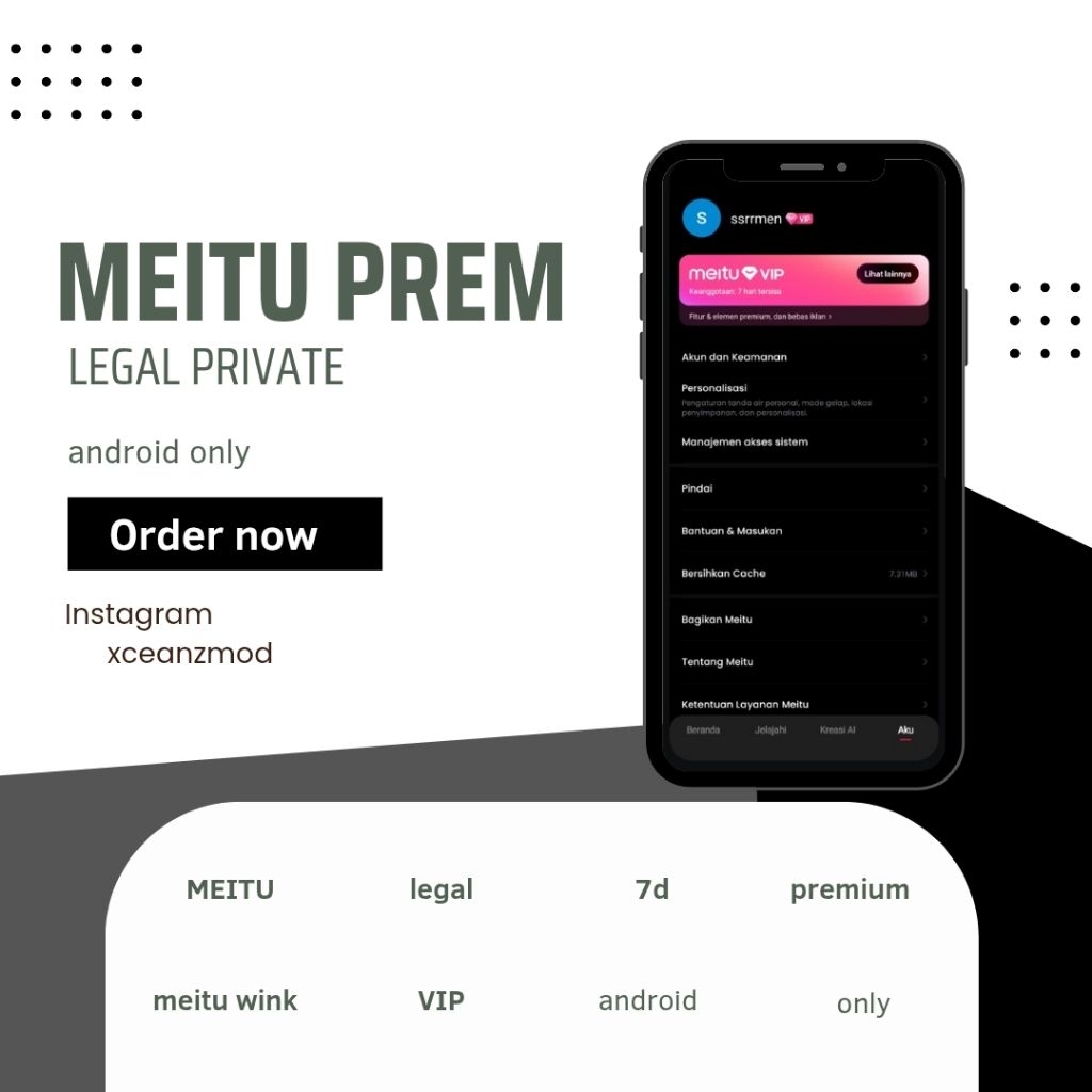 MEITU PREMIUM VIP 7H  | ANDRO ONLY