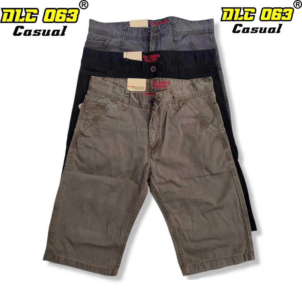 Celana Pendek Kanvas Brand DLC 063 CASUAL Original Standar Reguler / Celana Kanvas Pendek dlc063 Cas