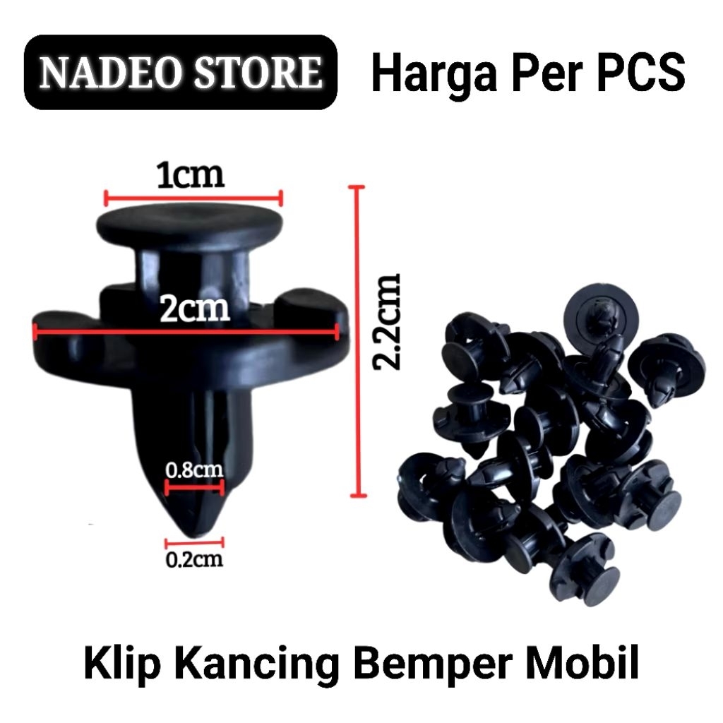 Klip Kancing Bemper Mobil 8mm