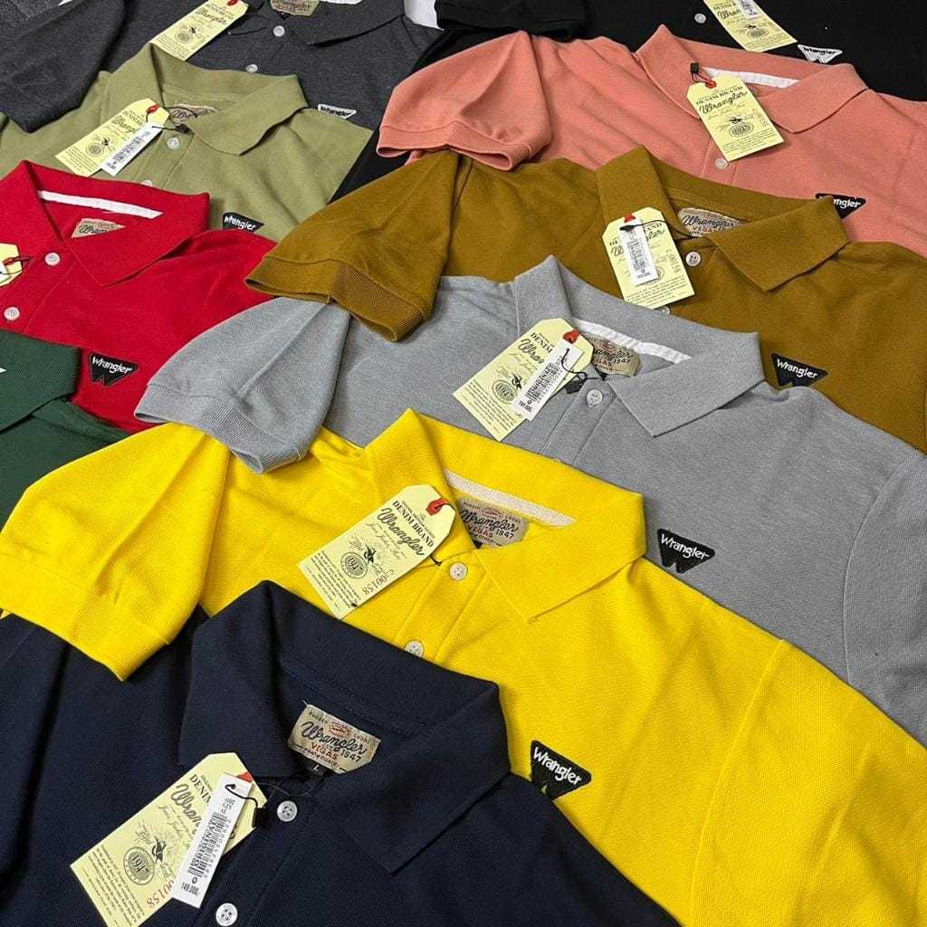 Kaos Polo T-shirt Wgler Pria M - XXXL / Baju Kerah Pria Dewasa Premium Pique Catton Diamond