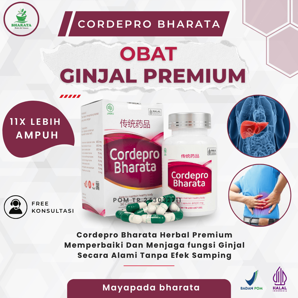 Cordepro Bharata Premium - Obat Gagal Ginjal Obat Ginjal Bengkak Obat Radang Ginjal Ampuh Original
