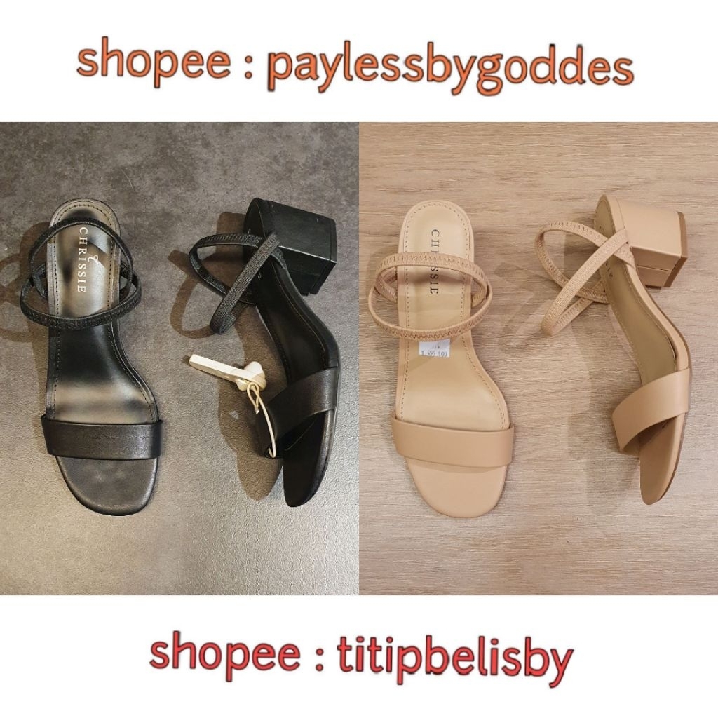 Jastip Termurah Payless by Goddes Sendal Hak Sandal High Heels Chrissie Clara SALE