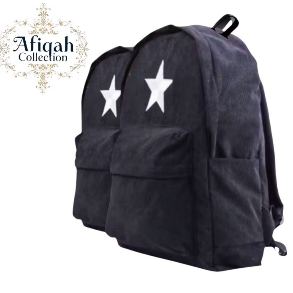 Tas Bintang Corduroy Ransel Laptop Corduroy Tas Ransel Distro Bintang Bahan Corduroy