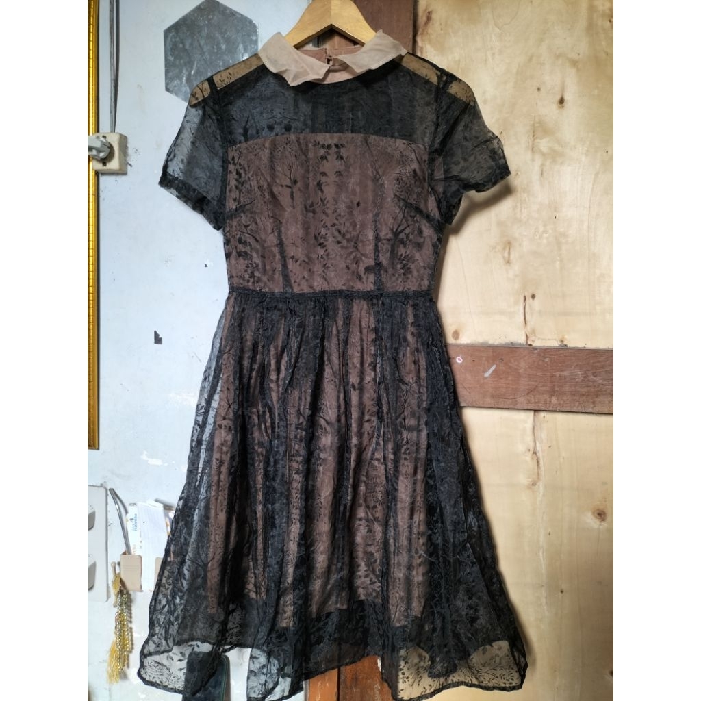 dress tutu tile pesta party kondangan gereja mewah premium elegant korea BKK Bangkok top atasan blou