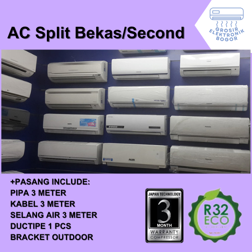 FREE PASANG + AKSESORIS AC Split Bekas/Second Grosir Elektronik Bogor