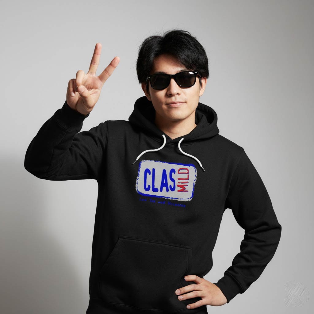 Hoodie Clas Mild Sweater Fleece Hoodie Black Hitam Cloth