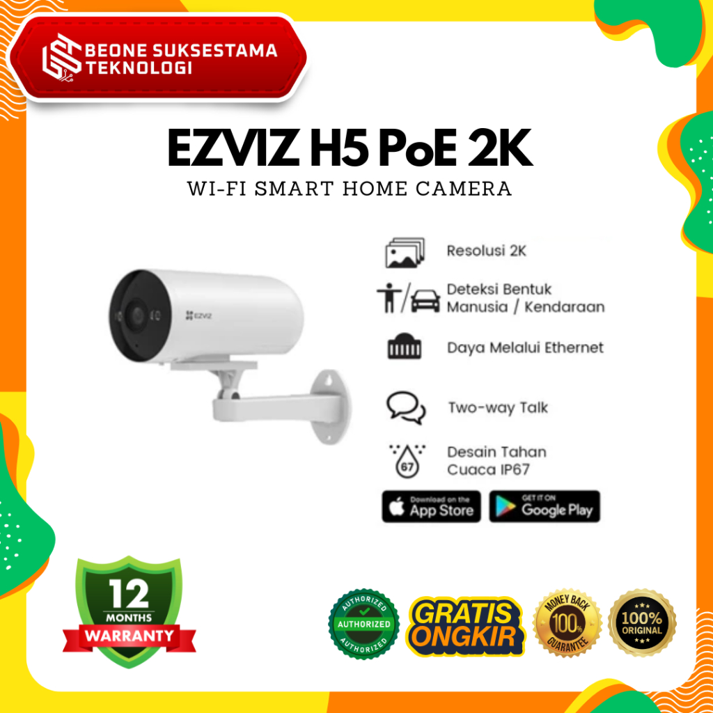 EZVIZ H5 POE 3MP Smart Poe Security Camera
