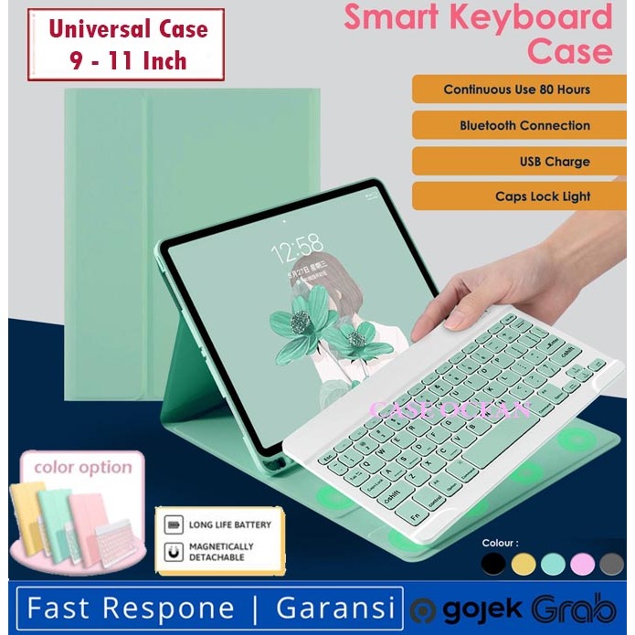 Olike Edutab Edu Tab E3 10 Inch FlipCase Leather Kulit Magnetic Keyboard Keybord Kibord Bluetooth Wi
