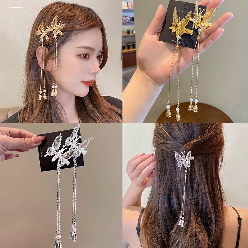 * MKA * Jepitan Rambut Kupu-kupu Bergerak Klip Rambut Kupu-kupu Bergerak  / Jepit Rambut Kupu-kupu B