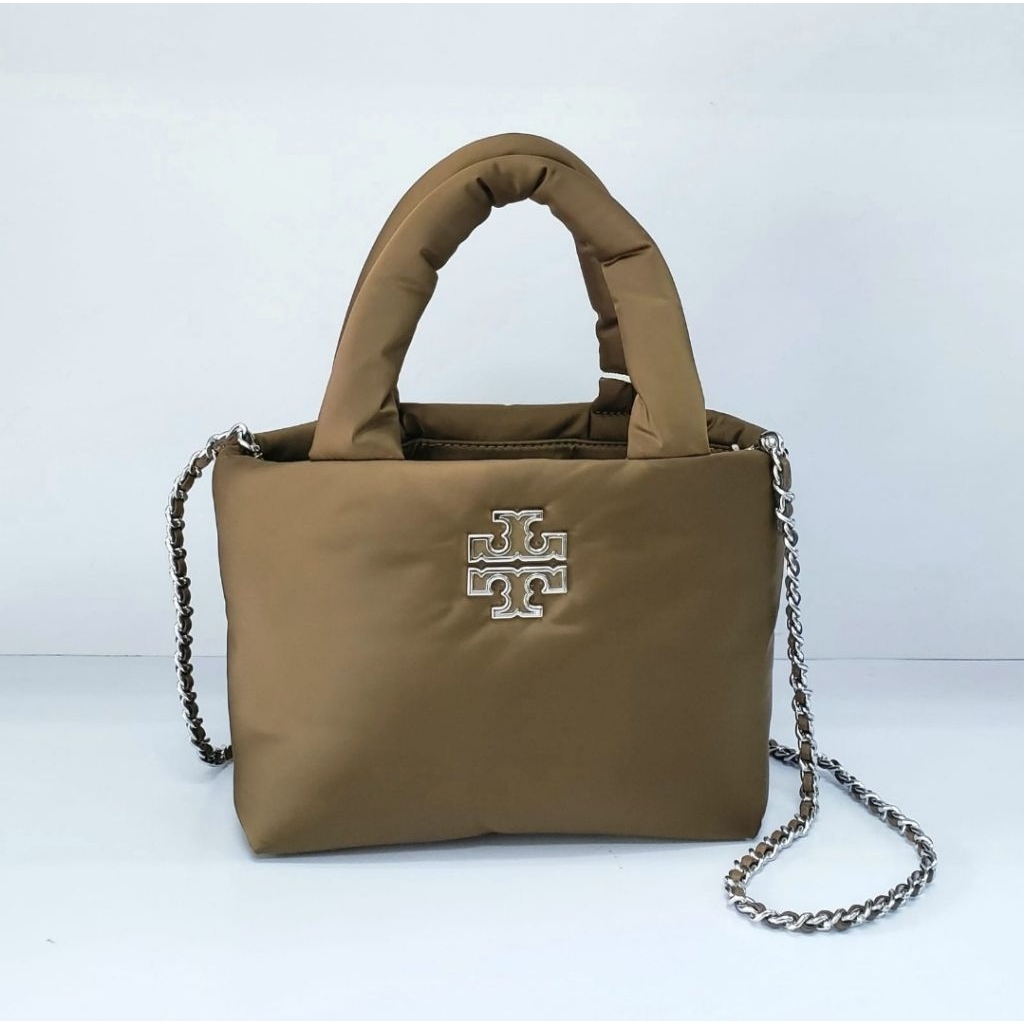 Ready TB Britten nylon puffy mini tote, 170317. 19x16x11cm, coffe.