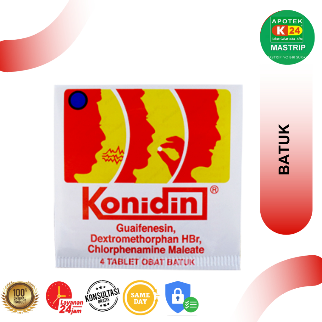 KONIDIN TABLET BATUK 6 TAHUN KEATAS 4 TABLET