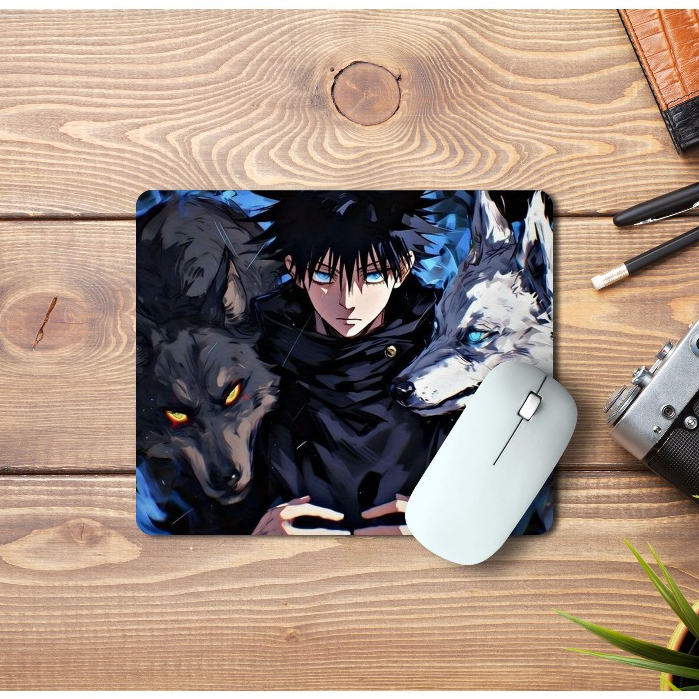Mousepad Jujutsu Kaisen Megumi Fushiguro antislip / bisa custom satuan 22x18cm