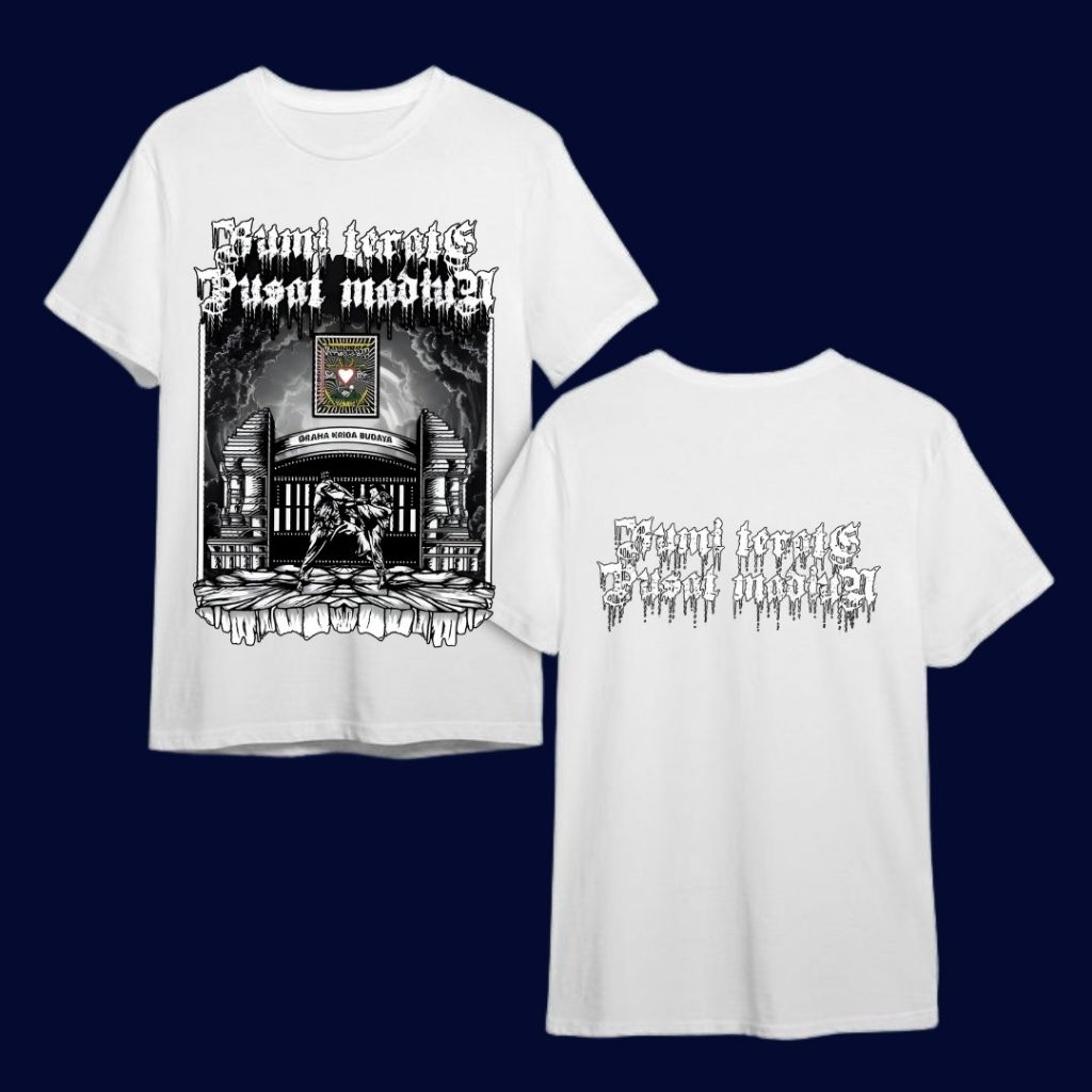 Promo Kaos Bumi Terate Pusat Madiun Bahan Cotton Combed Tebal Murah Dan Halus  Warna Putih