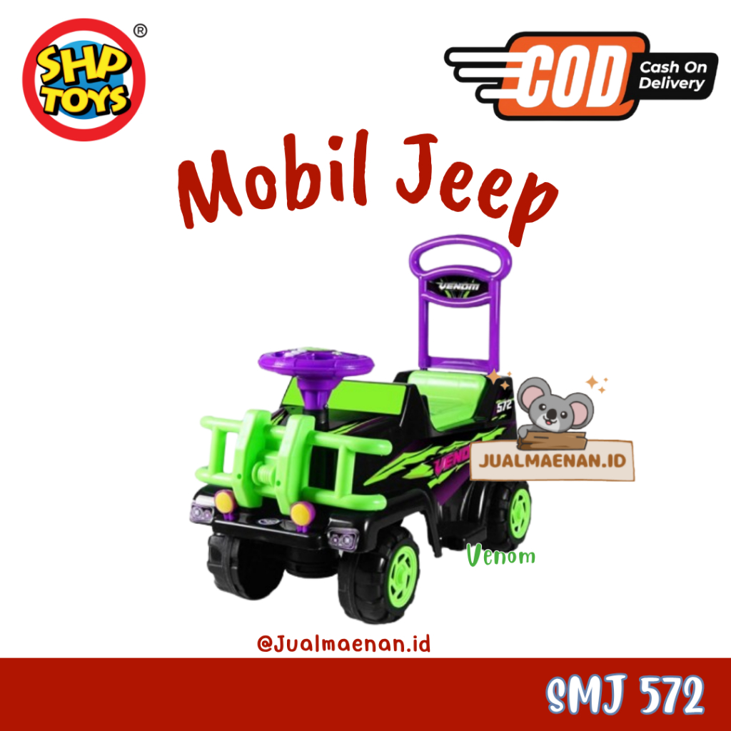 Maenan Anak Mobilan Dorong Mobilan Jeep SMJ 572 VENOM SHP Toys