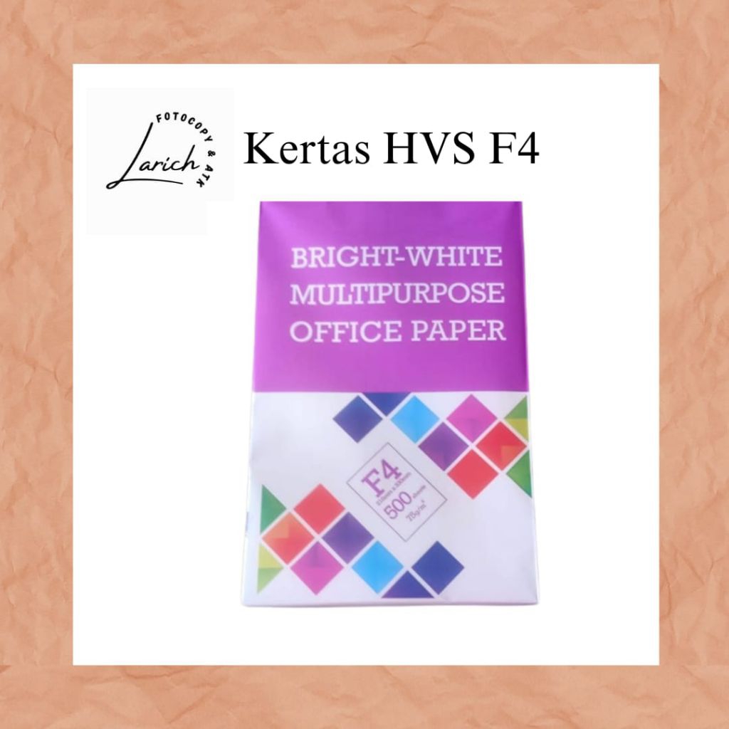 Kertas HVS F4 ukuran 216 mm X 330 mm
