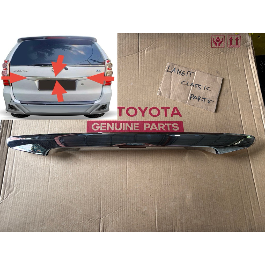 Trunklid List Chrome Bagasi Avanza Xenia Lama Original Baru