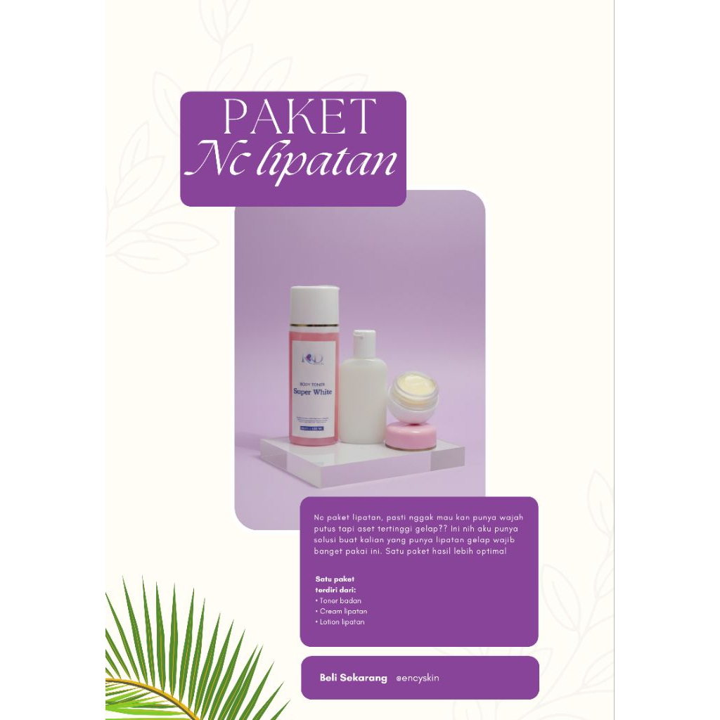 PAKET HEMAT NC LIPATAN 3IN BY NC BEAUTY SKIN//CREAM LIPATAN NC BEAUTY SKIN