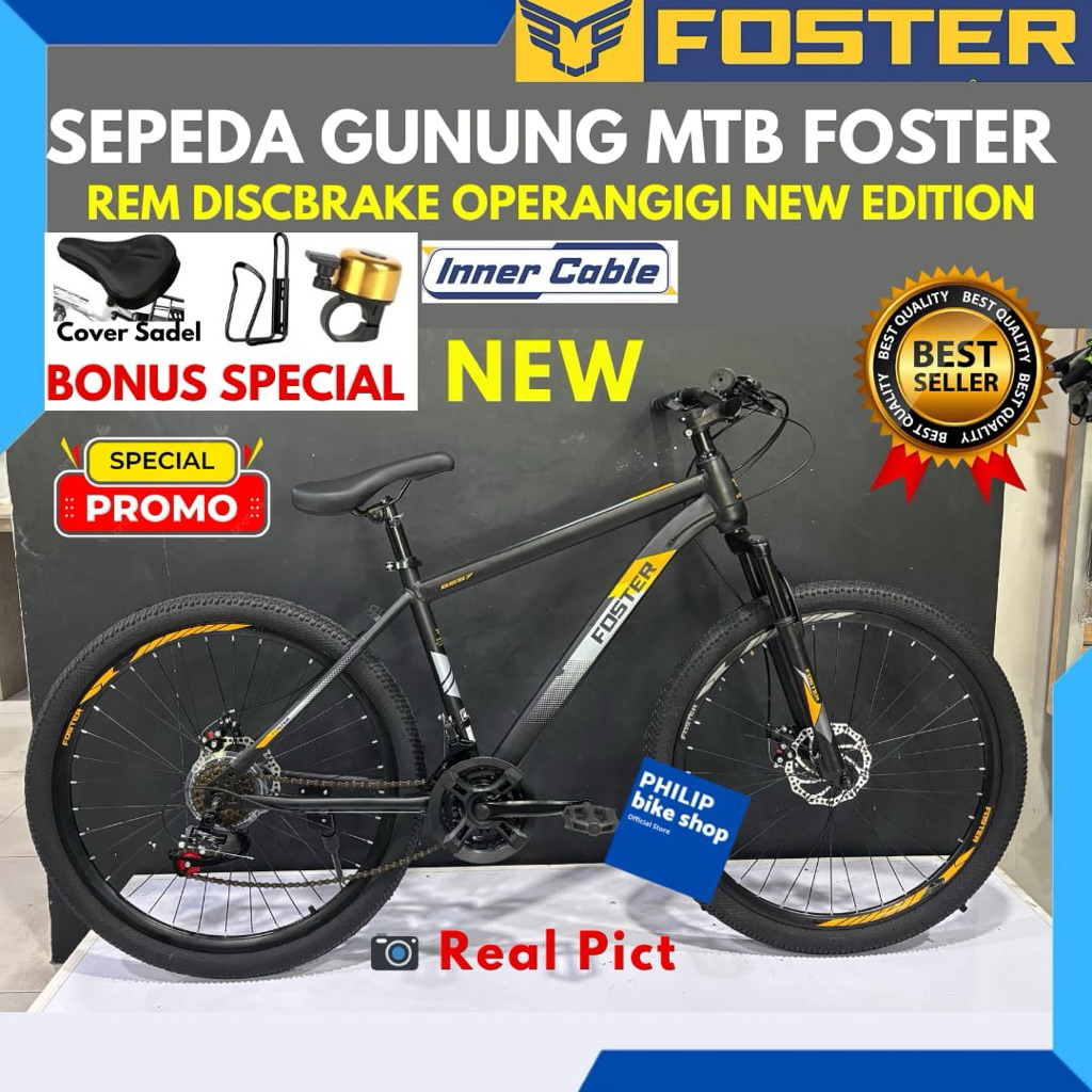 Sepeda Gunung MTB 26 Foster/Sumax Sporty Rem Discbrake Operangigi New