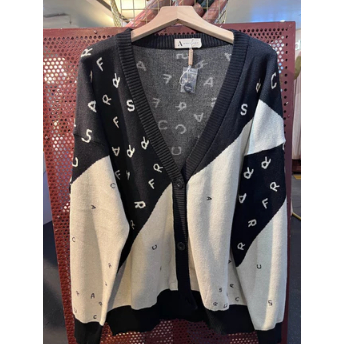 FANCY MONOGRAM KNITWEAR ARASCARF