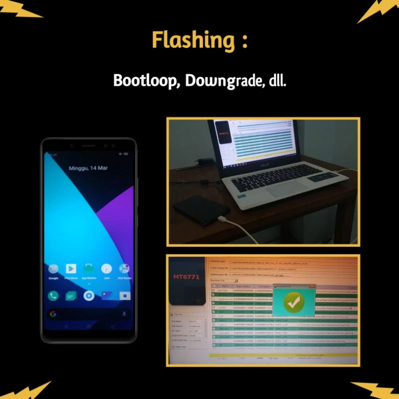 Jasa Pemasangan UBL, Flashing, Magisk Root, Custom Rom HP Android Jarak Jauh