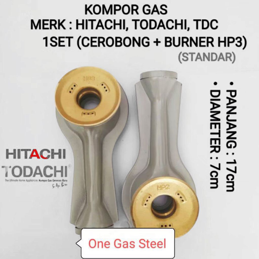 cerobong original 1 set kompor gas merk Hitachi todachi tdc