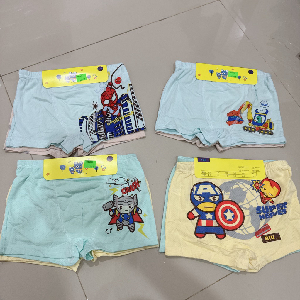 CD Kolor Anak Laki-Laki Model boxer segiempat size 4-11Tahun