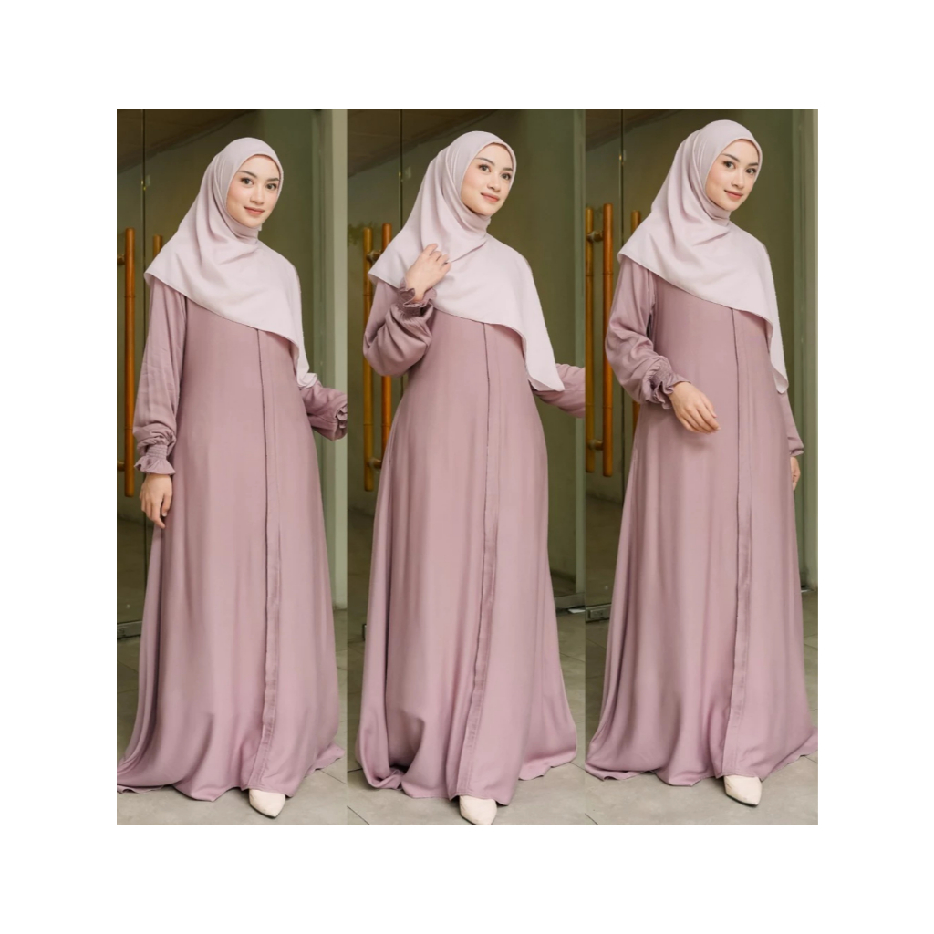 Royale - Jasmin Gamis Polos Bahan Katun Rayon Twill