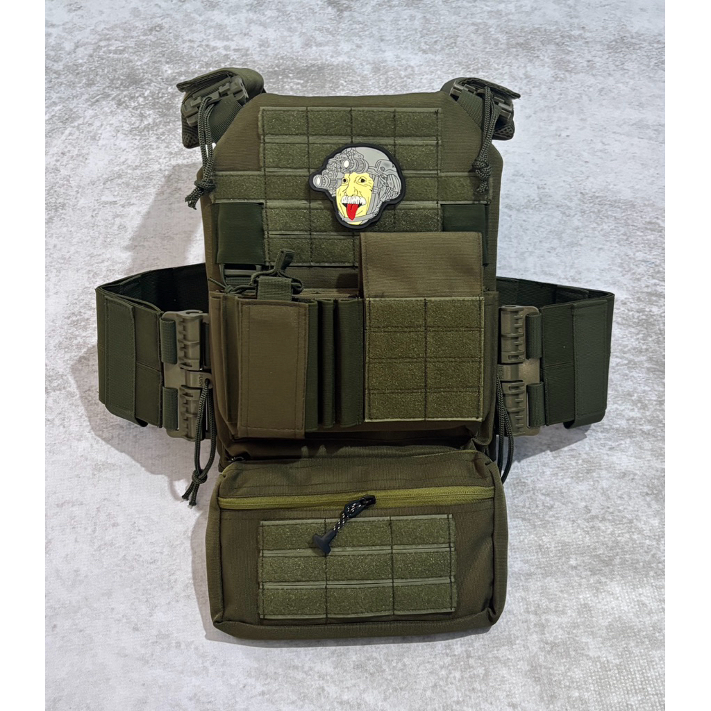 Body vest Tactical Black Warior Hijau/Body Vest TNI Dan Brimob