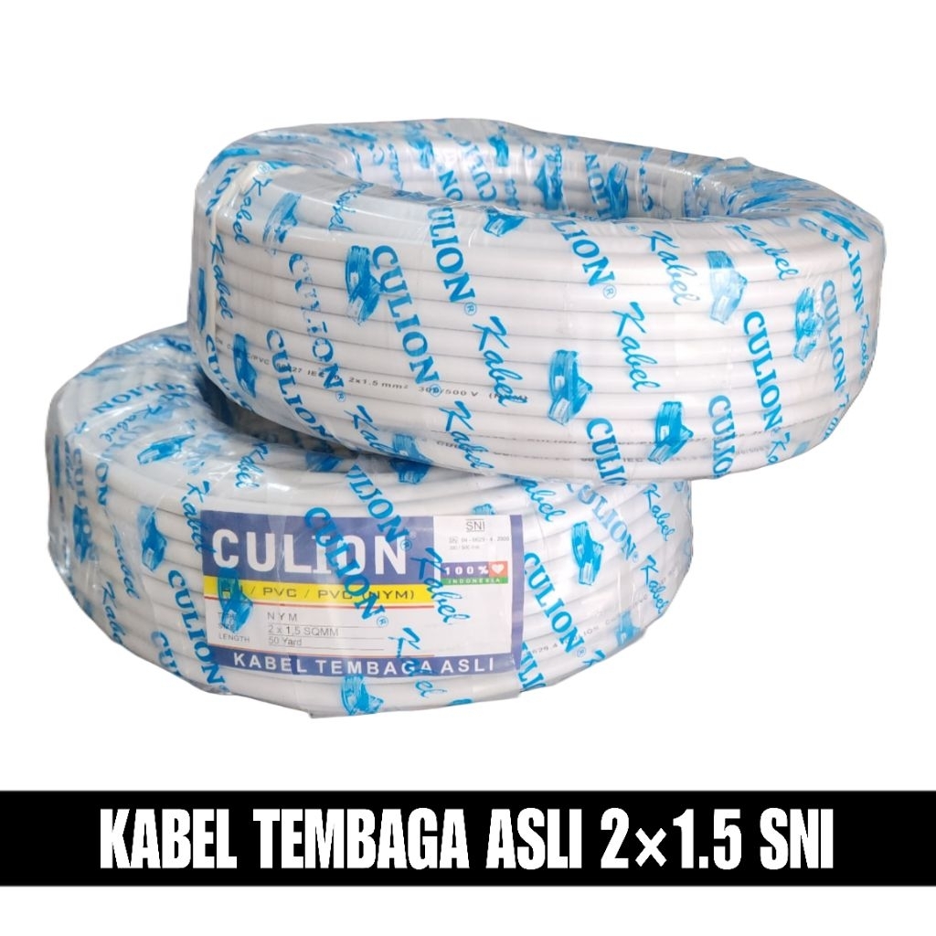 KABEL NYM 2X1.5 TEMBAGA ASLI SNI - KABEL CULION NYM 2X1.5