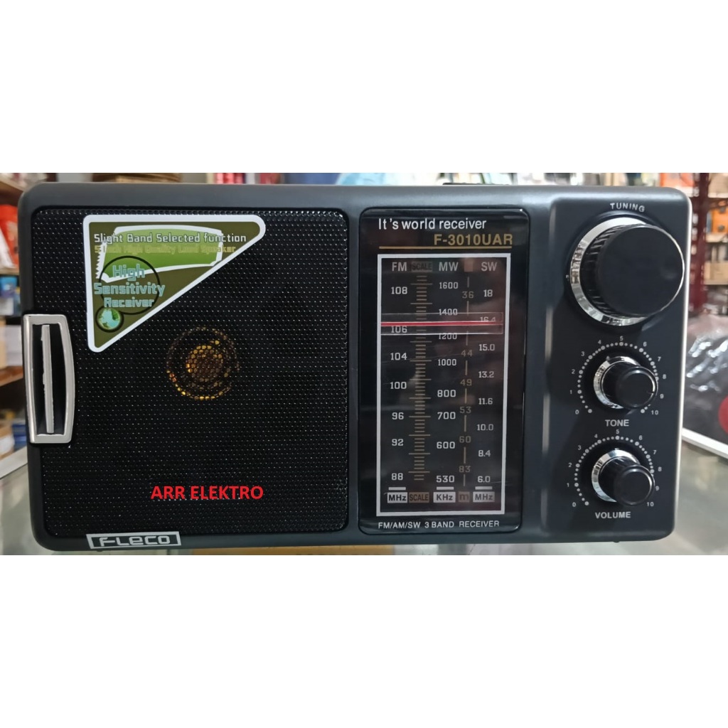 RADIO FLECO F-3010UAR 3 BAND FM-AM-SW / RADIO CHARGE PORTABLE / RADIO BLUETOOTH USB-SD CARD-AUX / RA