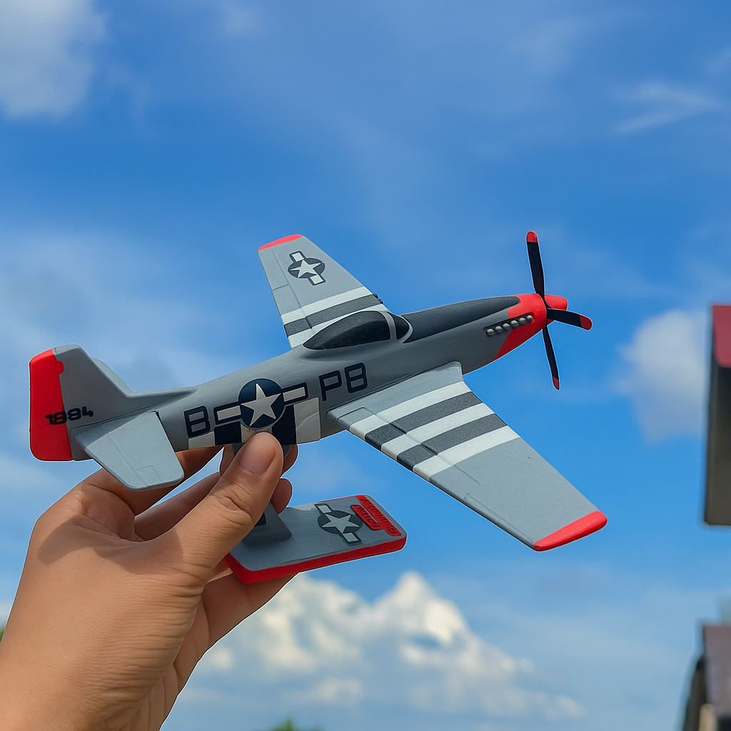 Mainan Anak Rakit Pesawat P-51 D Mustang Plane Kit Card Pesawat