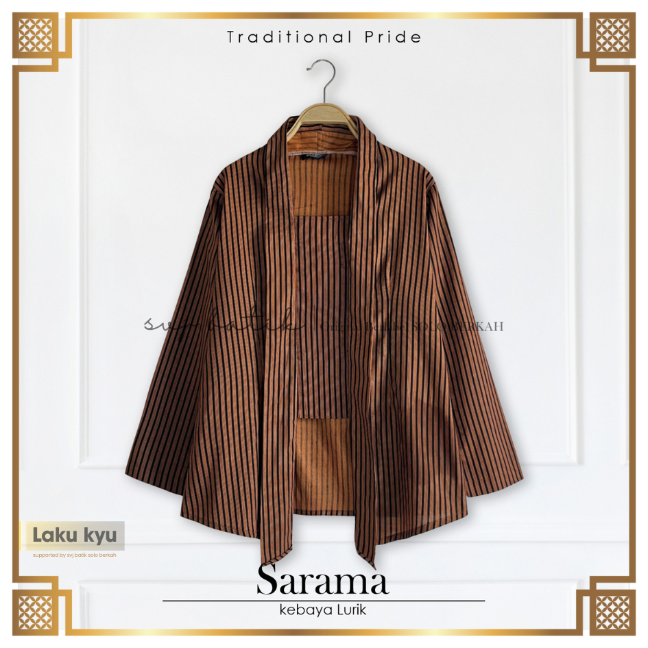 Atasan lurik batik baju formal kebaya kutu baru lurik couple pasangan beskap pria katun solo svj