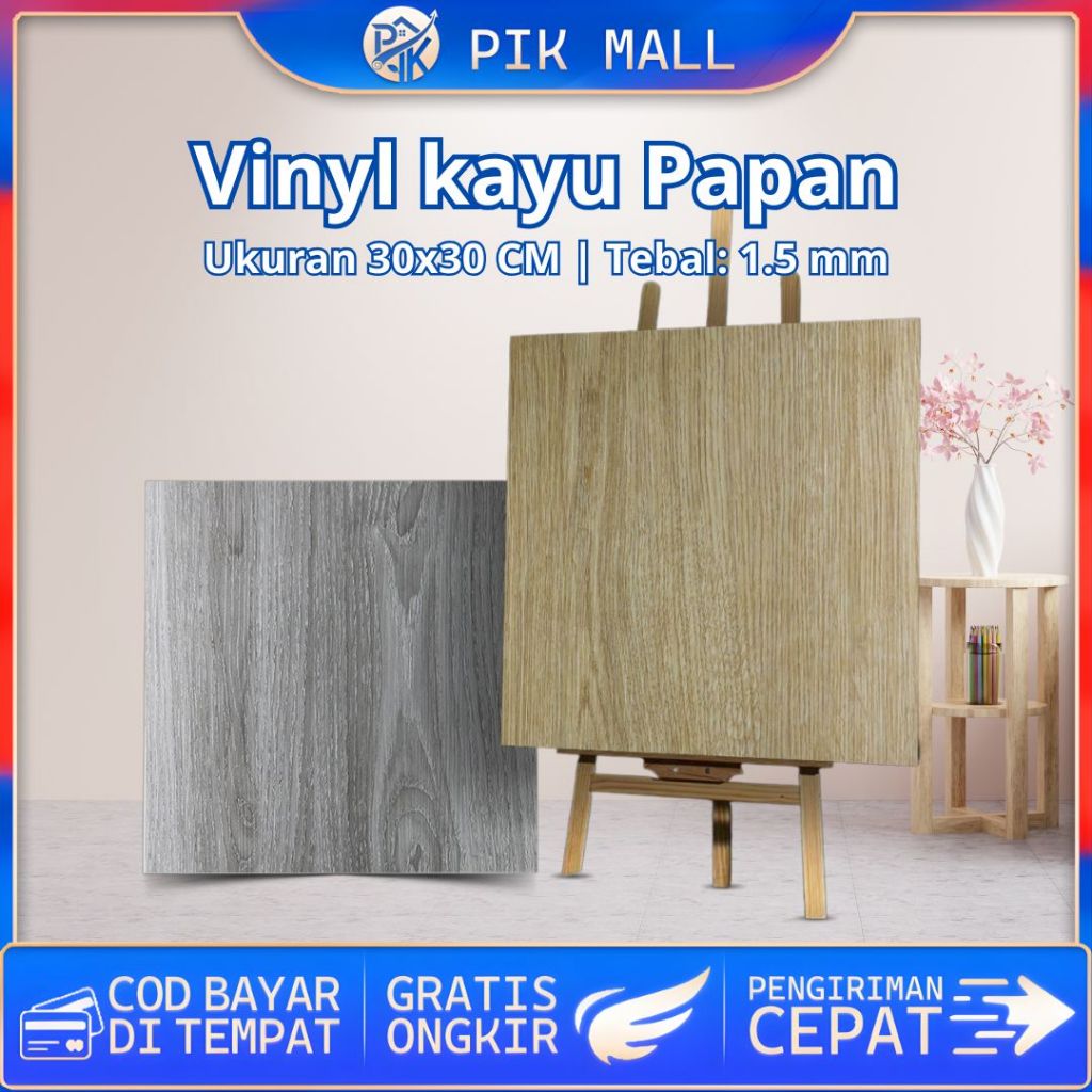 COD PIKMall - PERBAIKAN LANTAI BRICK Plafon Floor VINYL 1 BOX (40 Pcs) Easy Install PENGGANTI TILES 
