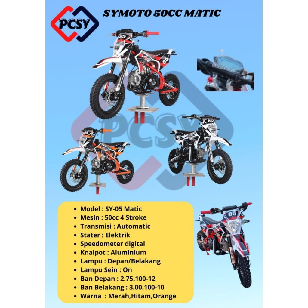 Mini Trail SY MOTO 50cc Matic 4tak Mini Trail PCSY