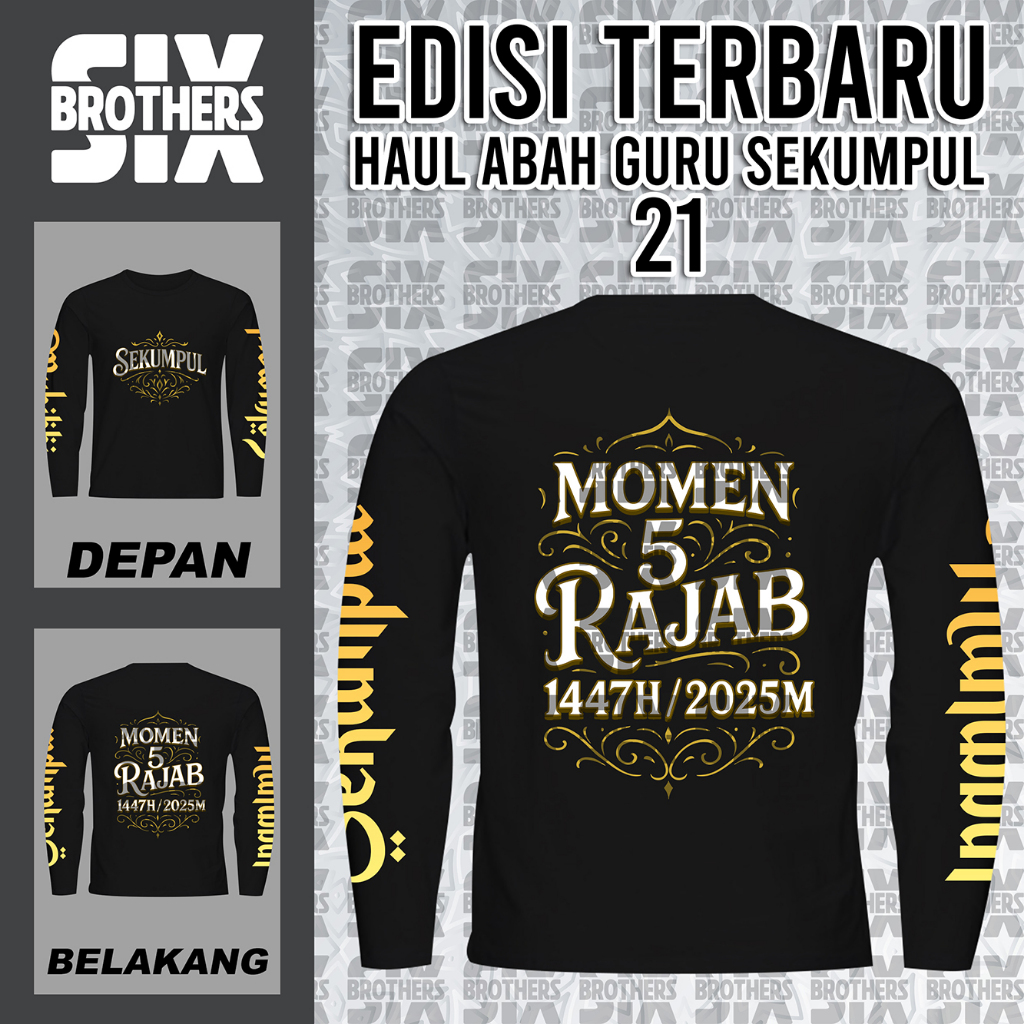 BAJU KAOS SPESIAL MOMEN 5 RAJAB HAUL SEKUMPUL KE 21 05 RAJAB 1447H 2025
