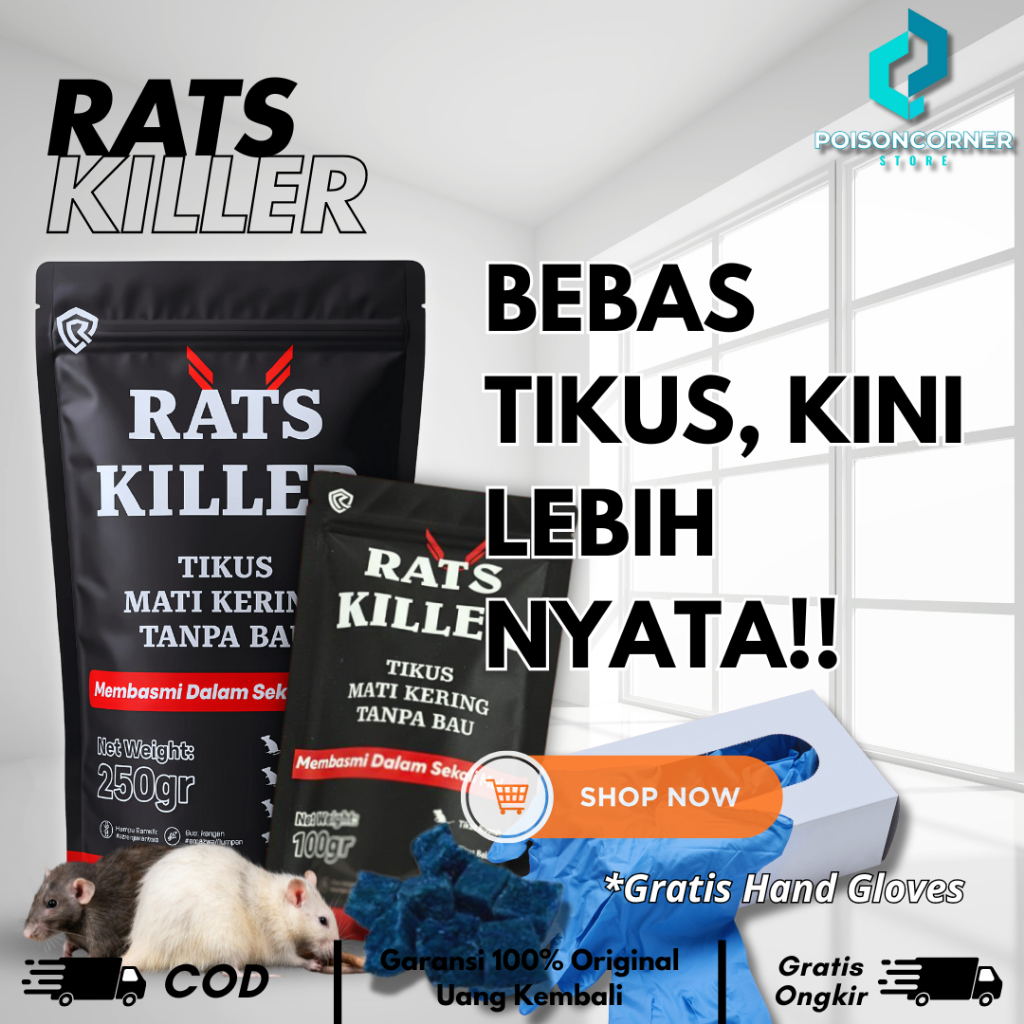 RatKiller Racun Tikus Ampuh Mati Kering Tanpa Bau / Rat Killer Pembasmi Tikus