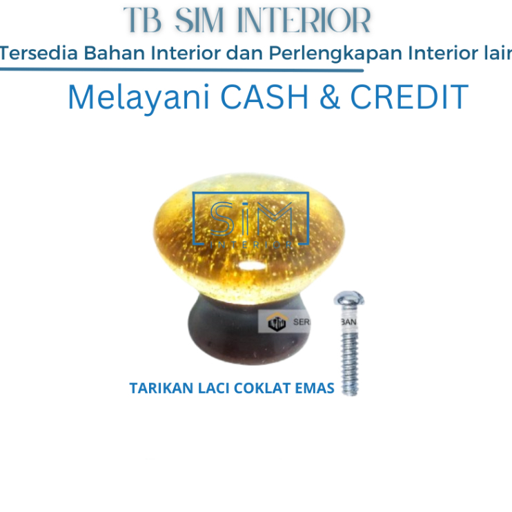TARIKAN LACI COKLAT EMAS